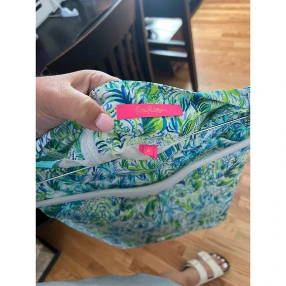 Lilly pultizer skort green blue size 4 - Picture 3 of 3